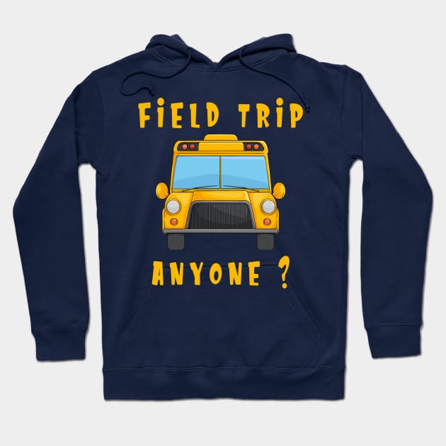 Field Trip School Yellow Bus Science Teacher Seatbelts Hoodie by RetroZin